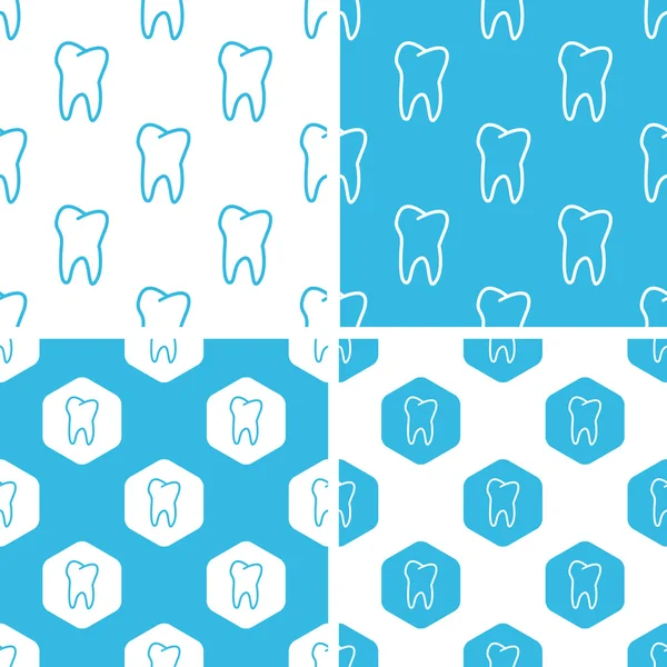치아 패턴 세트 — 스톡 벡터