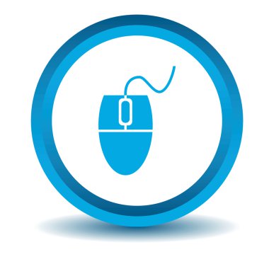 Bilgisayar fare simgesi, mavi, 3d