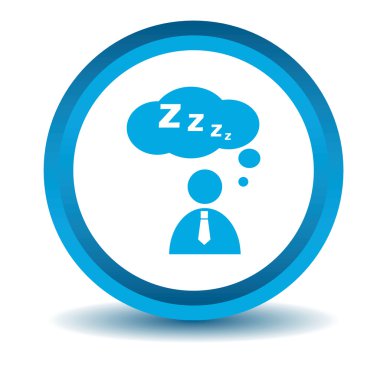 Uyuyan kişi simgesi, mavi, 3d