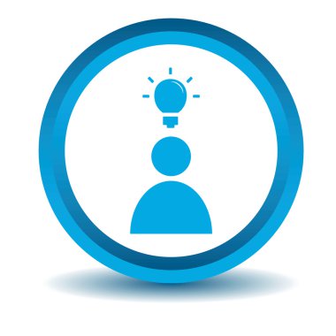 Fikir simgesi, mavi, 3d