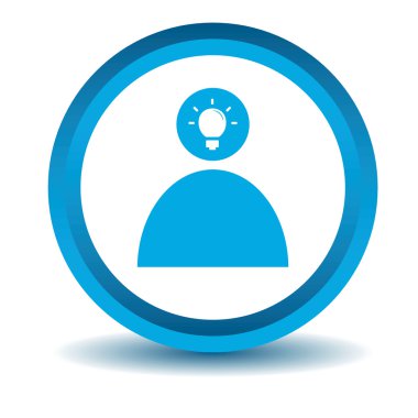 Fikir simge 2, mavi, 3d