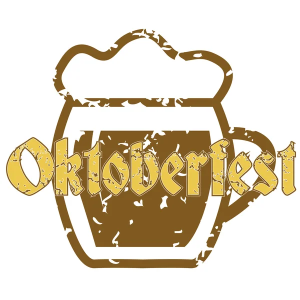 Oktoberfest cerveza grunge icono — Vector de stock