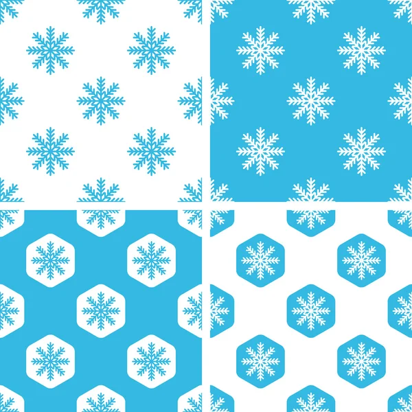 Snowflake patterns set — Stock Vector
