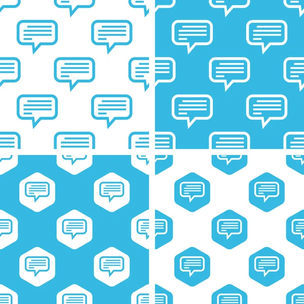 Text message patterns set — Stock Vector