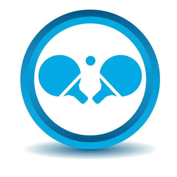 Icône de ping-pong, bleu, 3D — Image vectorielle