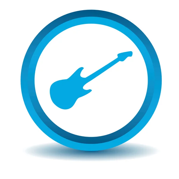 Gitarrensymbol, blau, 3d — Stockvektor