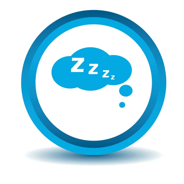 Sleeping icon, blue, 3D — Stock Vector