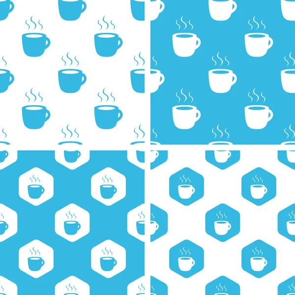 Hot drink patterns set — Stock Vector