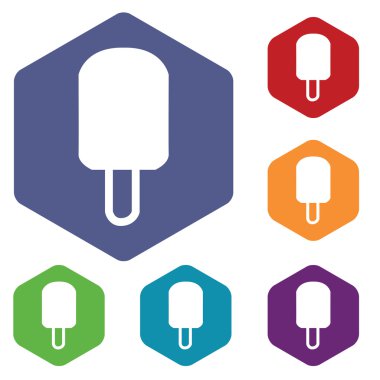 Altıgen set renkli Eskimo simgesi