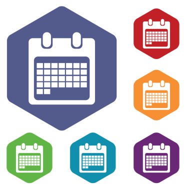 Ay takvim simgesini, altıgen set