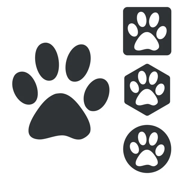 Állati ikon készlet, fekete-fehér — Stock Vector