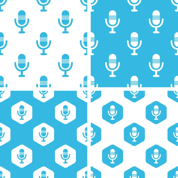 Microphone patterns set — Stock Vector