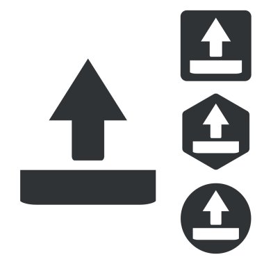 Simge seti, tek renkli upload