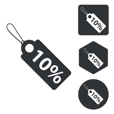 İndirimli simge seti, tek renkli