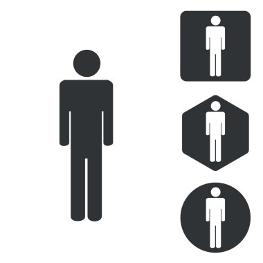 Adam Icon set, tek renkli