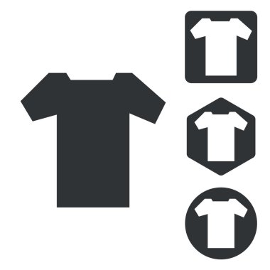T-shirt simge kümesi, tek renkli