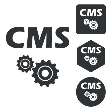 CMS ayarları simge kümesi, tek renkli