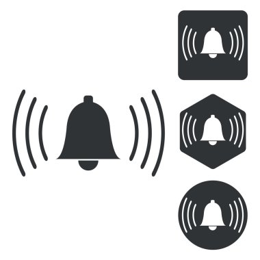 Alarm Icon set, tek renkli
