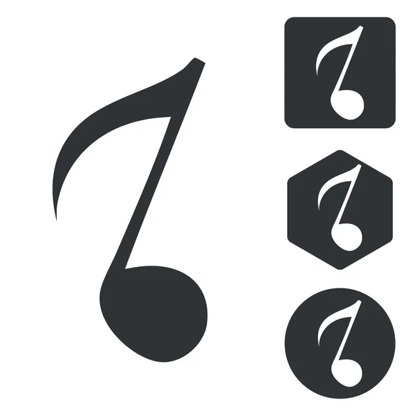 Набор музыкальных иконок 3, монохромный — стоковый вектор