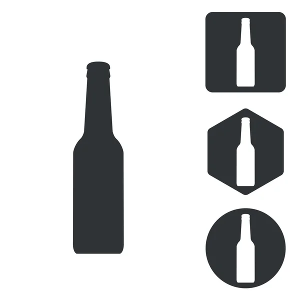 Conjunto de ícones de álcool, monocromático —  Vetores de Stock
