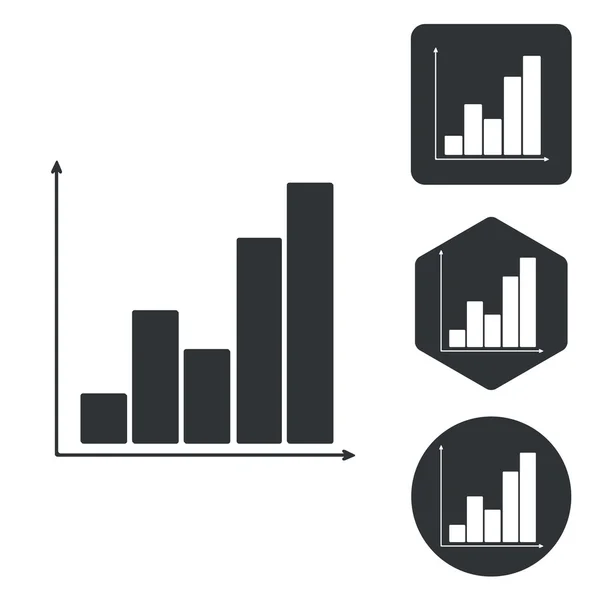 Conjunto de iconos gráficos, monocromo — Archivo Imágenes Vectoriales