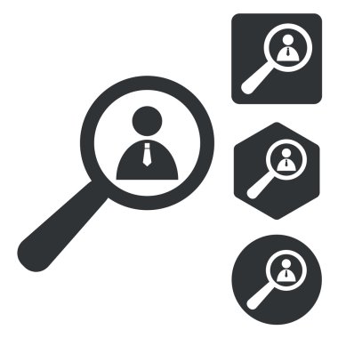 Kullanıcı detayları Icon set, tek renkli