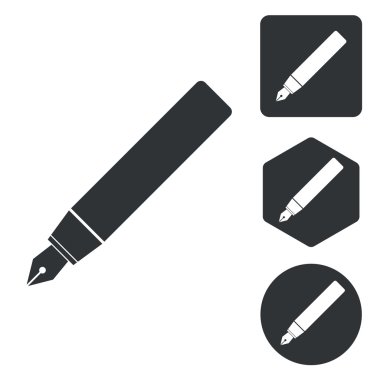 Dolma kalem Icon set, tek renkli