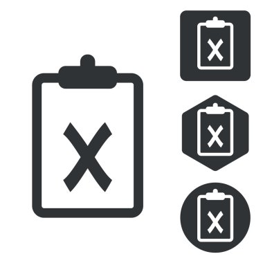 Negatif sonuç simge kümesi, tek renkli