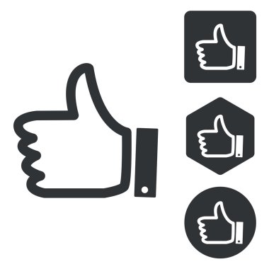 Simge seti gibi tek renkli