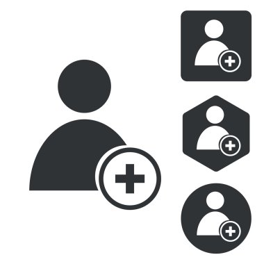 Kullanıcı simgesi kümesi, tek renkli Ekle