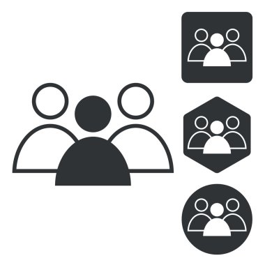 Grup lideri Icon set, tek renkli