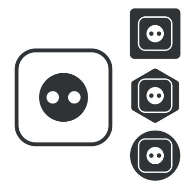 Soket Icon set, tek renkli