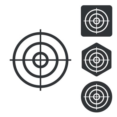 Amaçlayan işareti Icon set, tek renkli