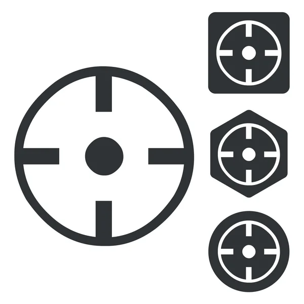 Target icon set, monochrome — Stock Vector