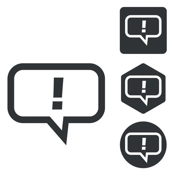 Ensemble d'icônes de message de réponse, monochrome — Image vectorielle