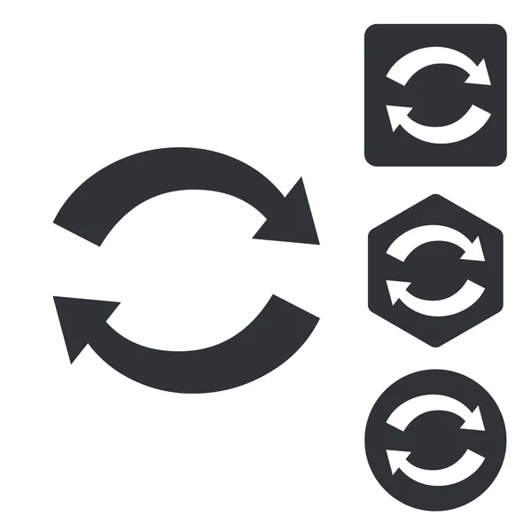 Symbolset aktualisieren, monochrom — Stockvektor