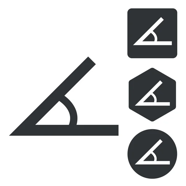 Conjunto de ícones de ângulo, monocromático —  Vetores de Stock