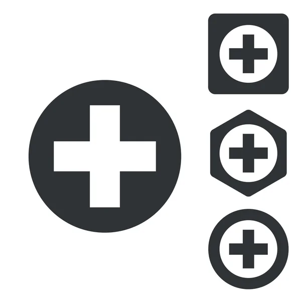 Conjunto de ícones médicos, monocromático — Vetor de Stock