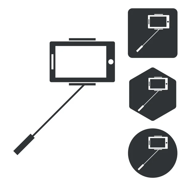 Tablet PC icon set, monochrome — Stock Vector