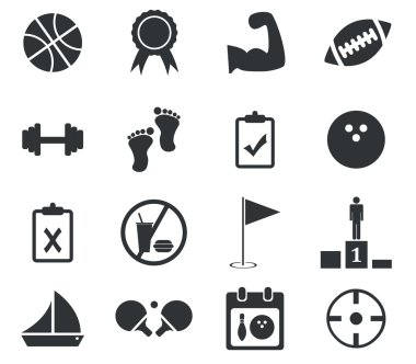 1, basit spor Icon set