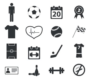 2, basit spor Icon set