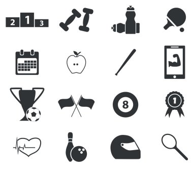 6, basit spor Icon set