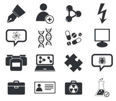 6, basit bilim Icon set
