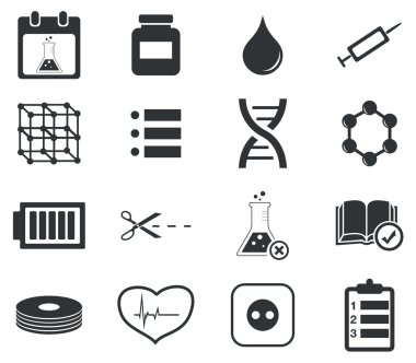 4, basit bilim Icon set