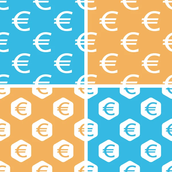 Набор рисунков евро, цветной — стоковый вектор