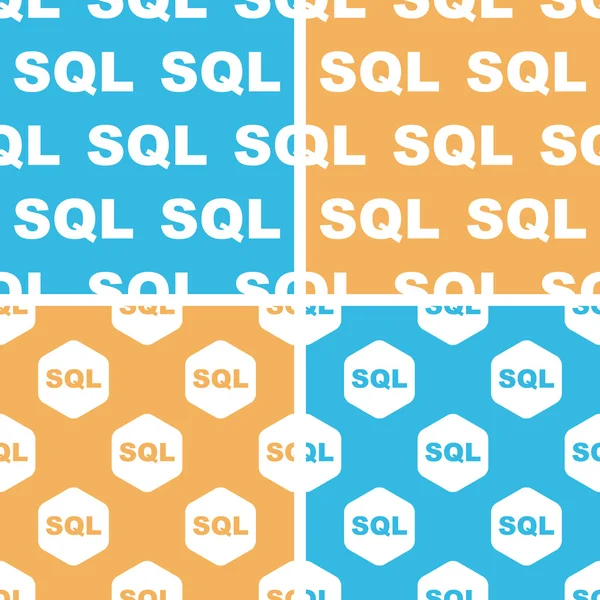 Set di modelli SQL, colorato — Vettoriale Stock