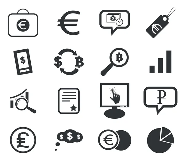 Ensemble d'icônes financières 6, simple — Image vectorielle