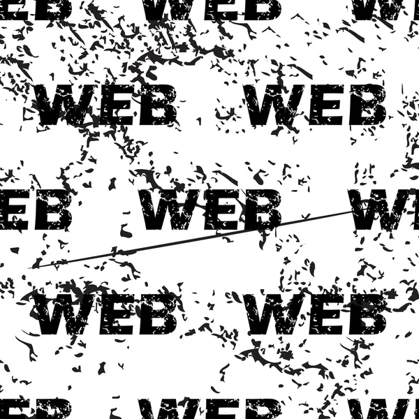 Web patroon grunge, zwart-wit — Stockvector