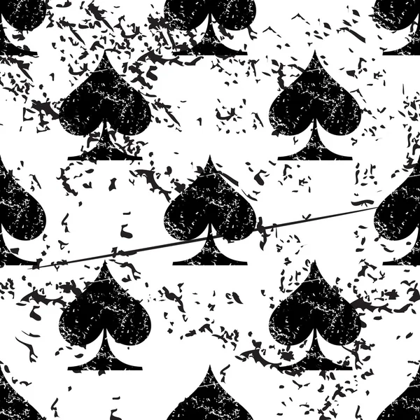 Pik Pattern Grunge, monochrom — Stockvektor