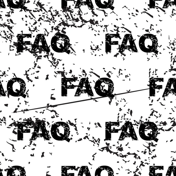 Patrón FAQ, grunge, monocromo — Archivo Imágenes Vectoriales